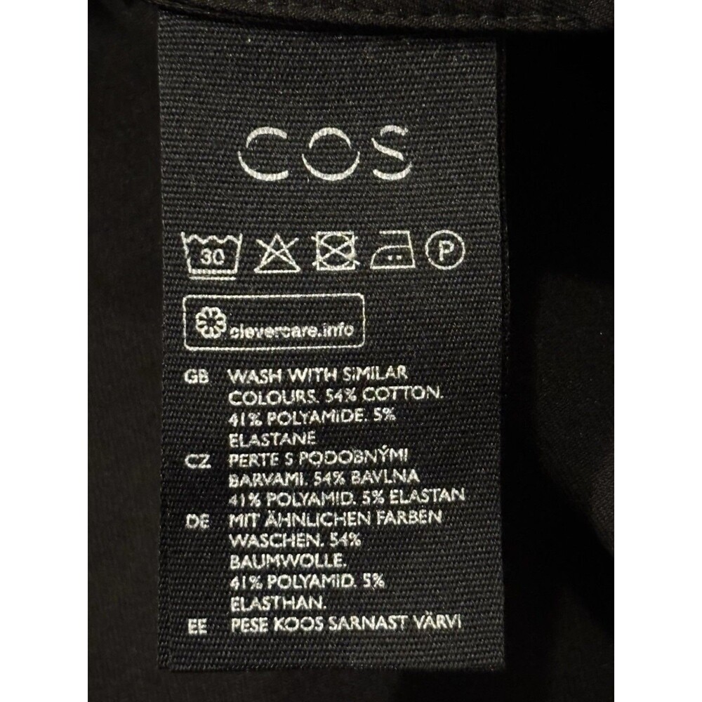 COS Womens Scoop Neck Midi Dress Size 2 Casual Dress Black Short Sleeve - Picture 5 of 7